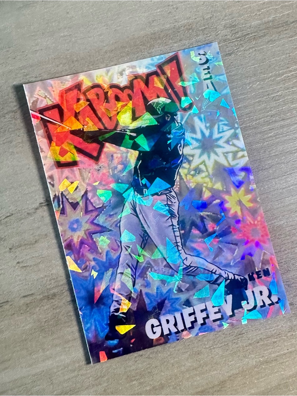Ken Griffey Jr 2021 Panini Absolute Kaboom #K-S16 Novelty Baseball Card.